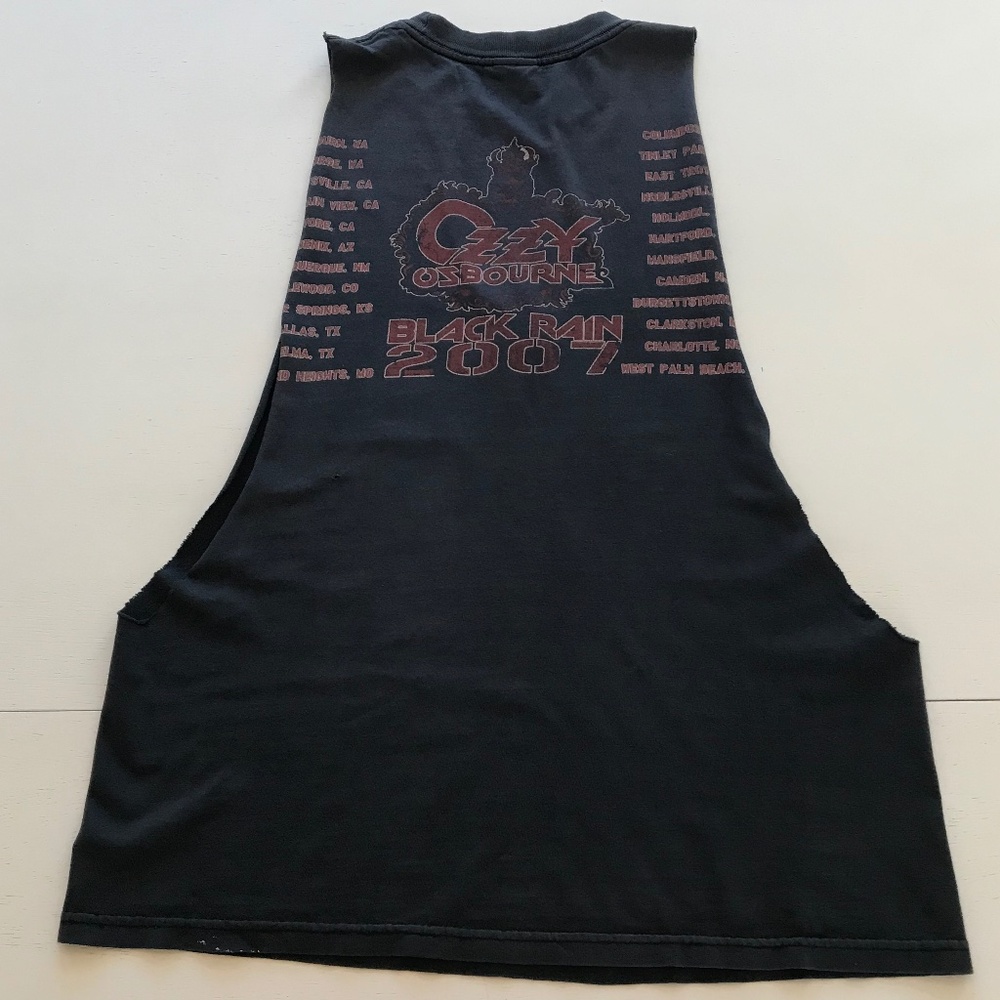 CONCERT⚡️VINTAGE OZZY RAIN TOUR RAW CUT MUSCLE T-SHIRT - Picture 10 of 13
